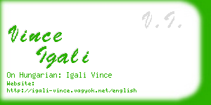 vince igali business card